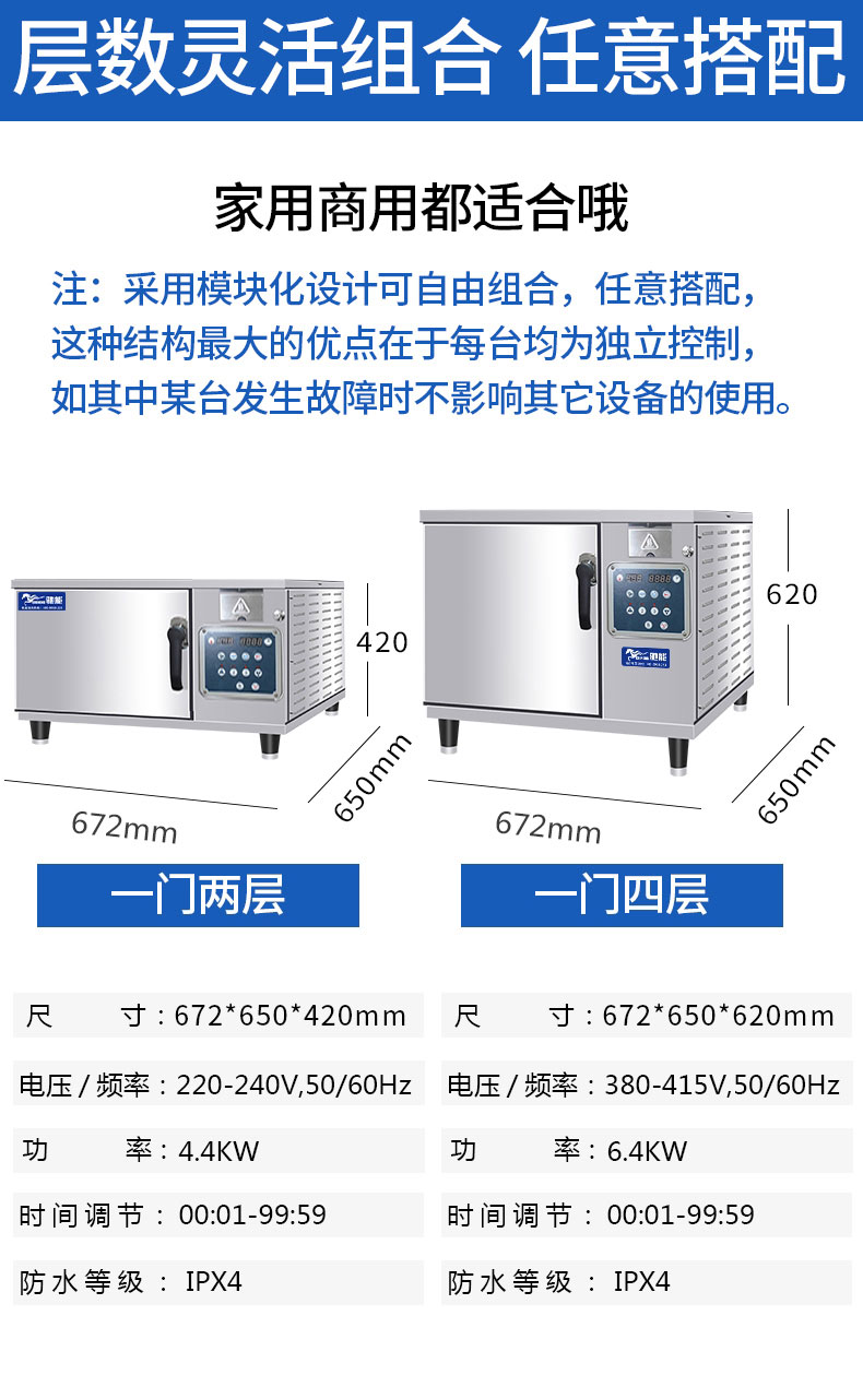 DB多宝视讯高温蒸柜灵活组合